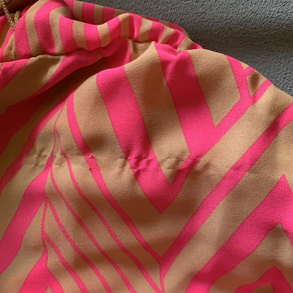 Pink and tan strapless maxi dress - Picture 5 of 5